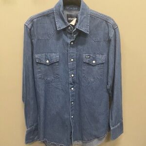 Wrangler Men's Casual Indigo Shirt